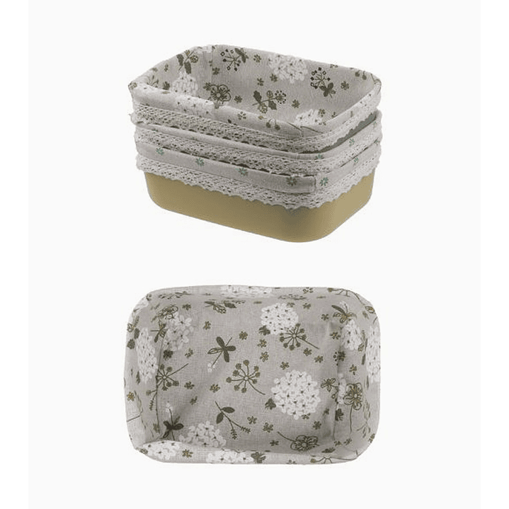 Set de Canastas Paneras para Frutas y Panes 3 Unidades Floreadas 1