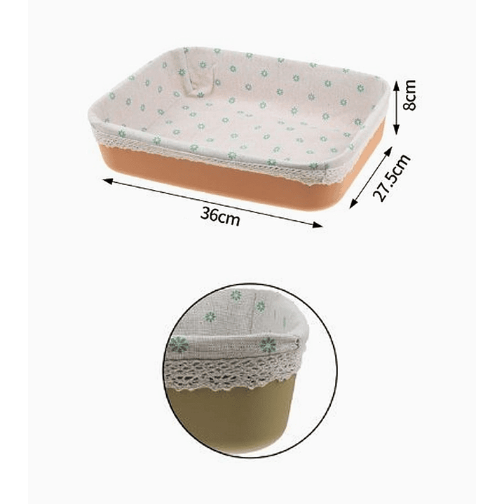 Set de Canastas Paneras Floreadas para Frutas y Panes 3 UND 2