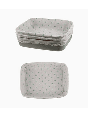 Set de Canastas Paneras Floreadas para Frutas y Panes 3 UND