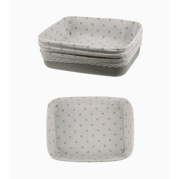 Set de Canastas Paneras Floreadas para Frutas y Panes 3 UND 1