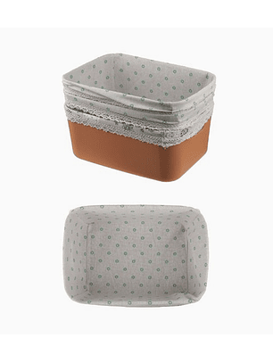 Set de Canastas Paneras Floreadas para Frutas y Panes 3 UND