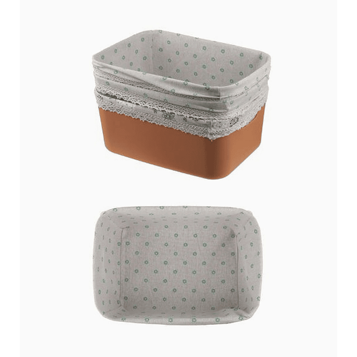 Set de Canastas Paneras Floreadas para Frutas y Panes 3 UND 1