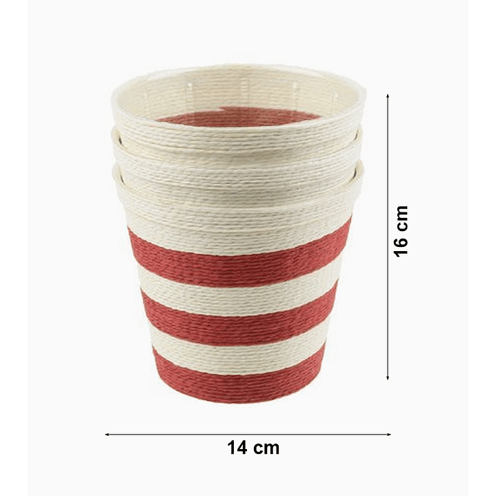 Fundas Tejidas Redondas para Maceteros – Pack de 3 Unidades 3