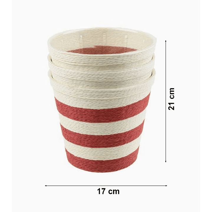 Fundas Tejidas Redondas para Maceteros – Pack de 3 Unidades 5