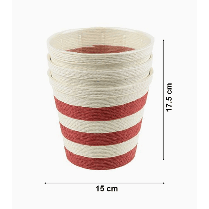 Fundas Tejidas Redondas para Maceteros – Pack de 3 Unidades 4