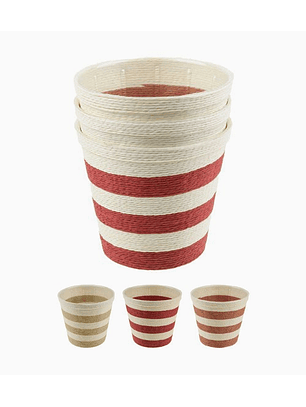 Fundas Tejidas Redondas para Maceteros – Pack de 3 Unidades