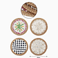 Individual posavasos artesanal 19 cm con piedras - Miniatura 2