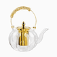 Tetera de vidrio 1.4 litros con filtro dorado - Miniatura 1