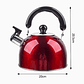 Tetera de acero inoxidable 2 y 3 litros con sirena de ebullición - Miniatura 2