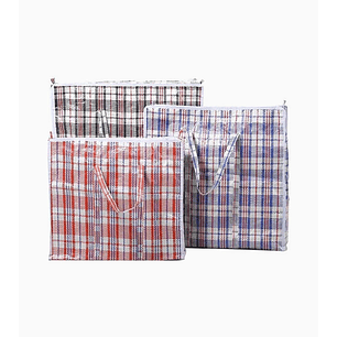 Bolsa matutera con cierre y mango diseño cuadrille en varias medidas