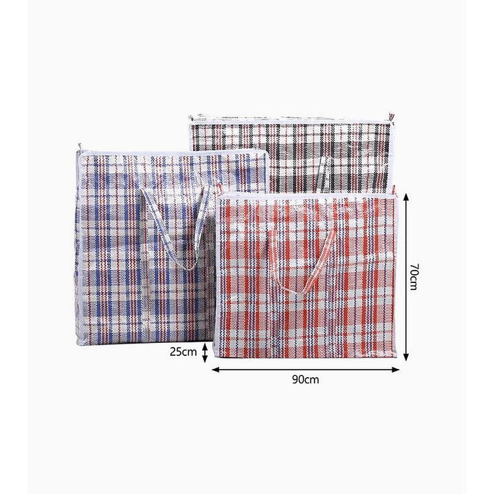 Bolsa matutera con cierre y mango diseño cuadrille en varias medidas 5