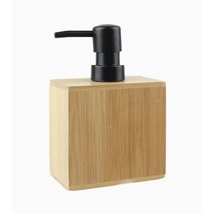 Dispensador de jabón líquido estilo madera 6.8x9.8x15.5 cm