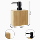 Dispensador de jabón líquido estilo madera 6.8x9.8x15.5 cm - Miniatura 2