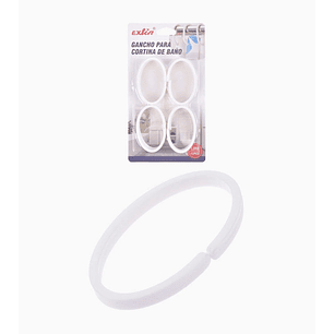 Ganchos para cortinas de baño resistentes set 12 piezas 3.8x6 cm