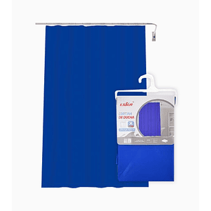 Cortina de baño plástica 1.80x1.80 cm colores azul, burdeo, verde, celeste y rosa