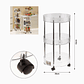 Estante organizador de tres pisos con ruedas – Superficie redonda 30x61 cm - Miniatura 2