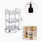 Estante organizador de tres pisos con ruedas – rectangular 20.5x32.5x66.5 cm - Miniatura 2