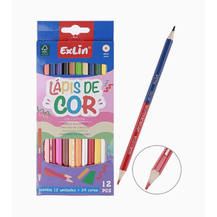 Set de Lápices de Colores Bicolor 12 Unidades HB – 24 Colores