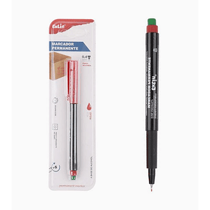 Marcador Permanente Punta Fina 0.4 mm Rojo Base Alcohol