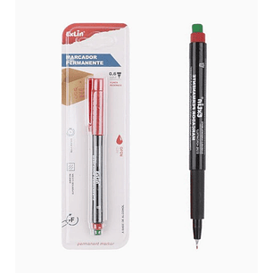 Marcador Permanente Punta Fina 0.6 mm Rojo Base Alcohol 