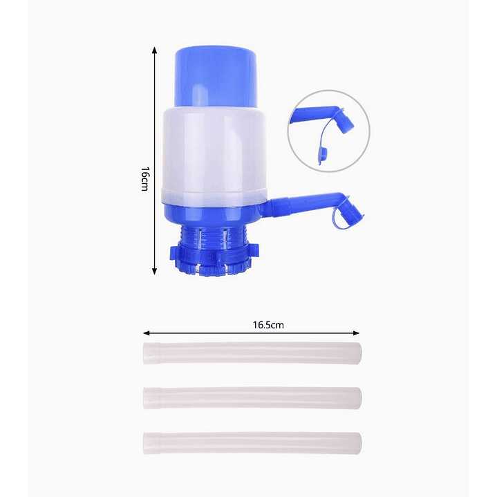 Dispensador de Agua Portátil con Bomba de Presión Manual 16 cm 2