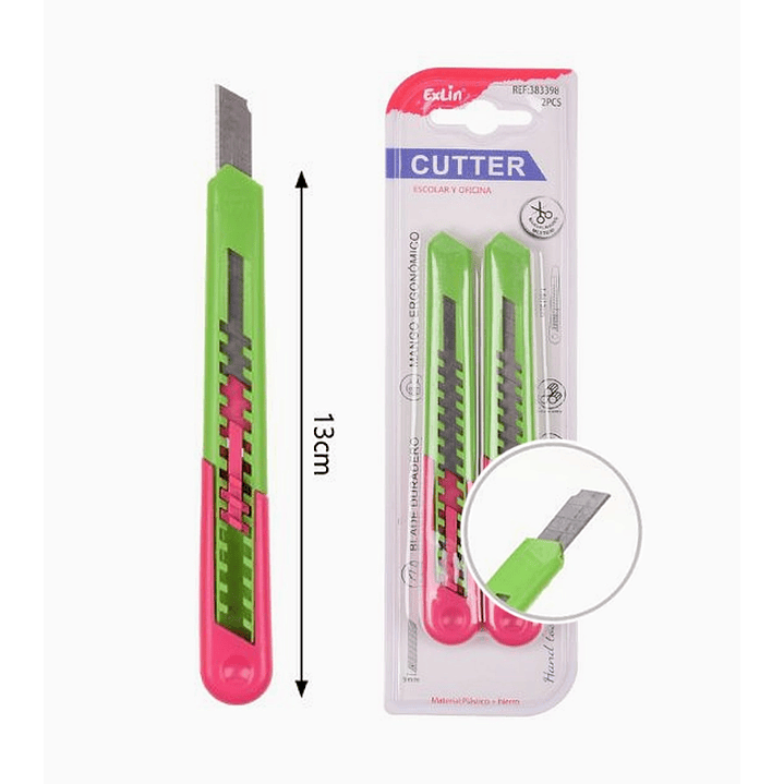 Pack 2 Cúter Corta Cartón Portátiles 13 cm 2