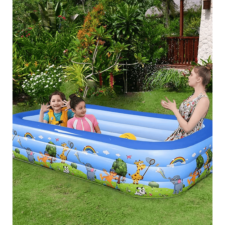Piscina Inflable Infantil Exlin 253x157x60 cm 3