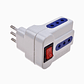 Adaptador Eléctrico 3 Patas con Interruptor Blanco - Miniatura 1
