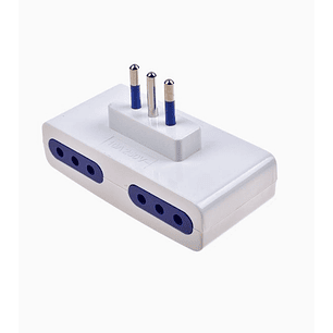 Adaptador Eléctrico 3 Patas – Múltiples Entradas Blanco