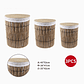 Set de 3 Canastos Cilíndricos con Tapa - Miniatura 2