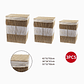 Set de 3 Canastos Rectangulares con Tapa – Diseño Natural - Miniatura 2