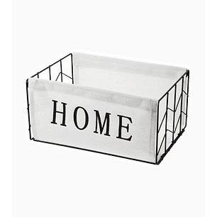 Canasto Rectangular con Estructura Metálica y Forro