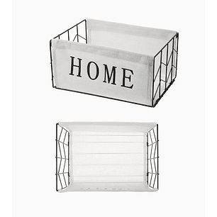 Canasto Rectangular con Estructura Metálica y Forro – Modelo HOME