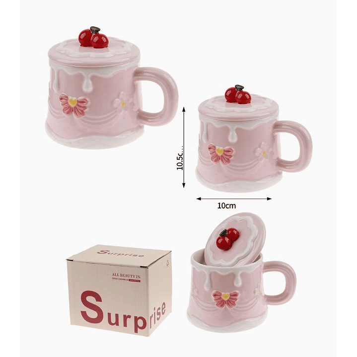 Taza de Cerámica Pastel Rosa 1