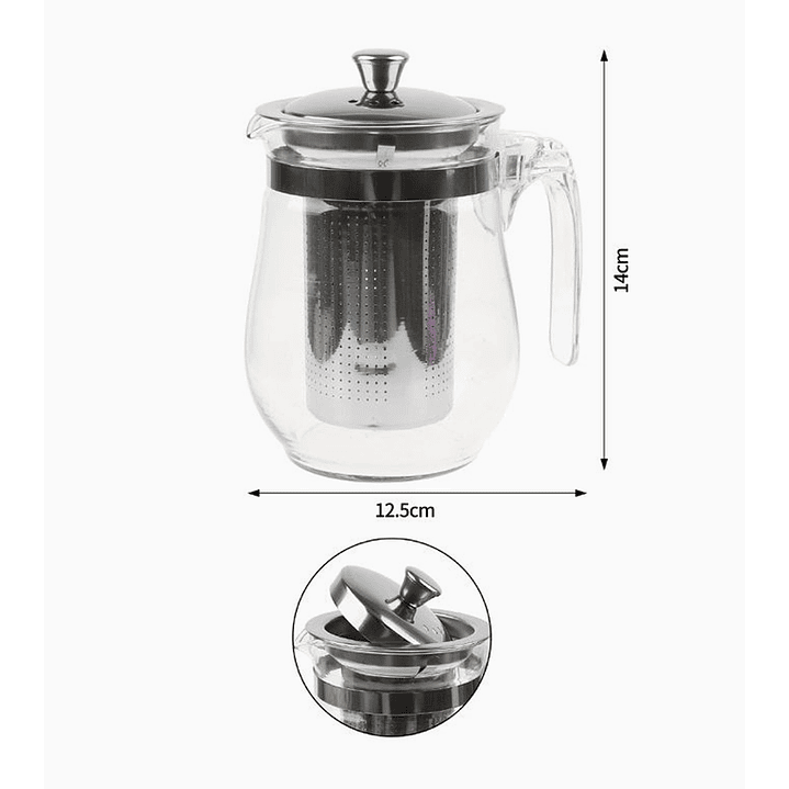 Tetera de Vidrio con Infusor 2