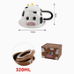 Taza de cerámica con diseño de vaca y tapa – 300 ml / 320 ml - Miniatura 3