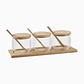 Especiero de Madera con 3 Frascos de Vidrio Acanalado y Cucharas - Miniatura 1