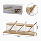 Especiero de Madera con 3 Frascos de Vidrio Acanalado y Cucharas - Miniatura 2