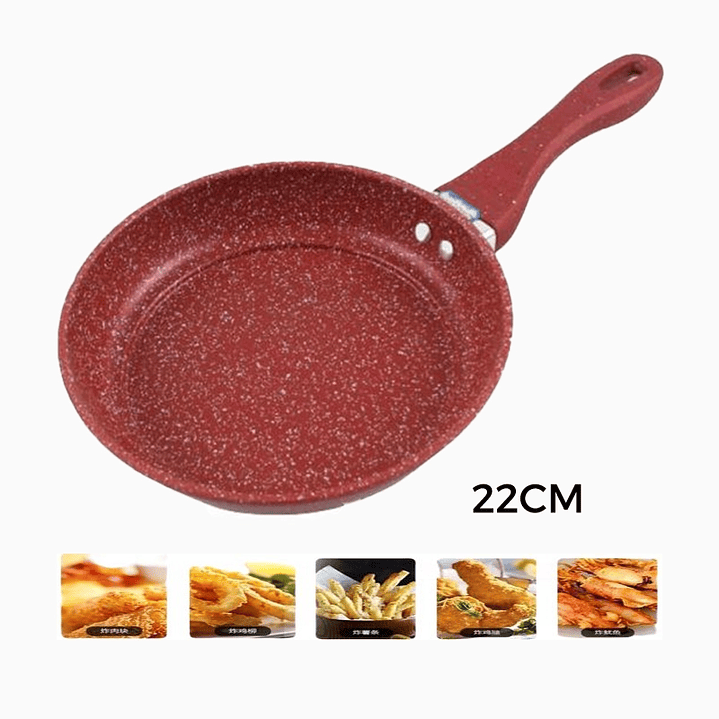 Sartén de Teflón Moteado Rojo 22 cm 2