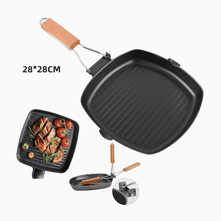 Sartén Grill Exlin 28x28 cm con Mango 2