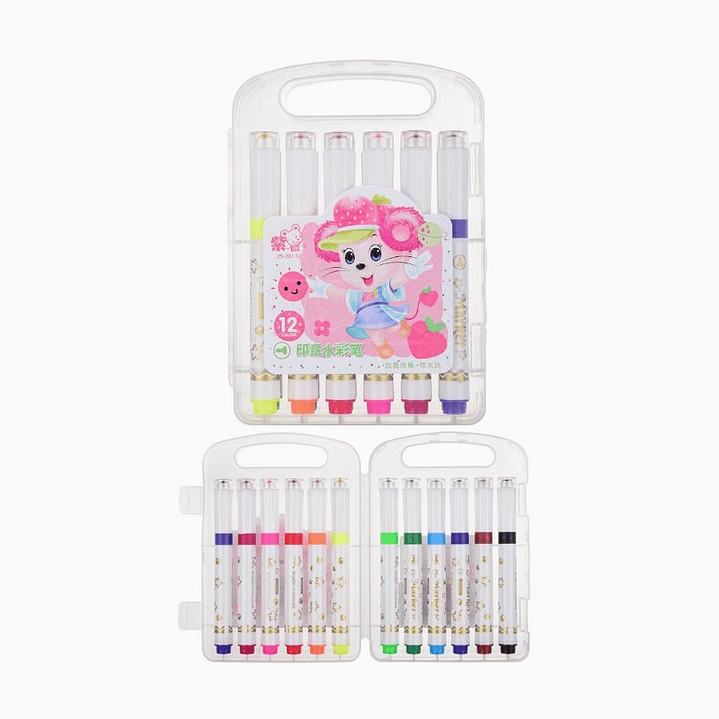 Set de Plumones con sello 12 Colores 1