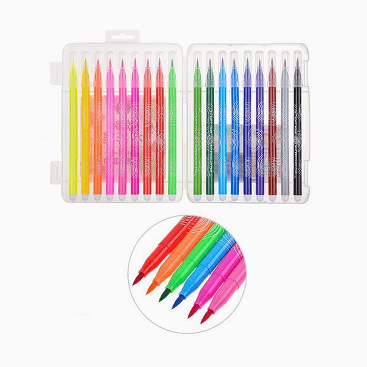 Plumones Acuarelables Brush 18 Colores con Estuche 2