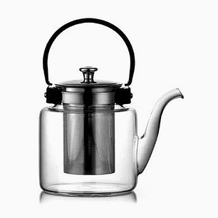 Tetera de Vidrio 1.2 Litros Familiar con Filtro Infusor y Tapa