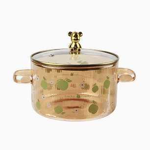 olla de vidrio ámbar