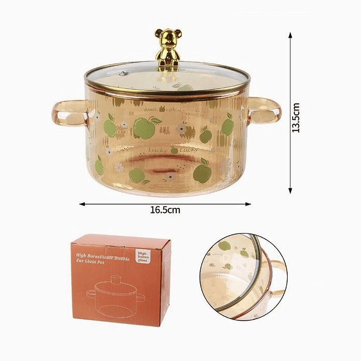 olla de vidrio ámbar 2