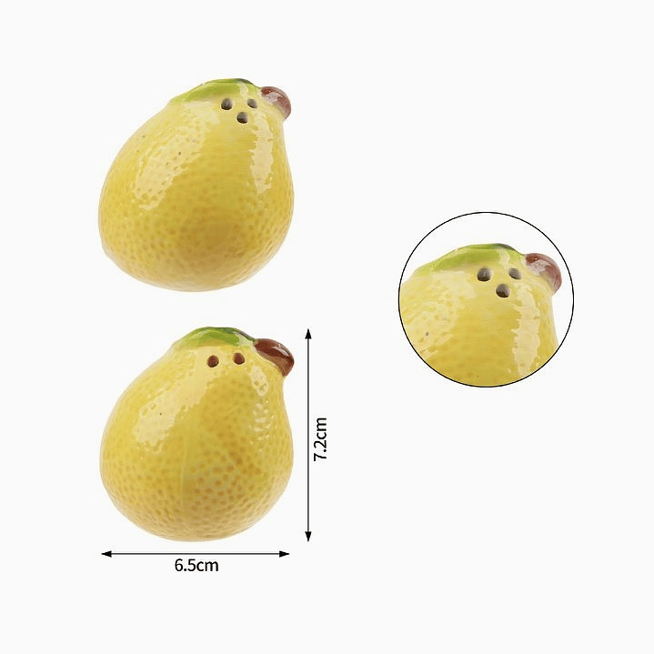 Frasco de cerámica con diseño de limón 2