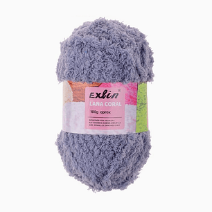 Lana Coral Exlin Gris Claro – Set de 10 ovillos de 100g