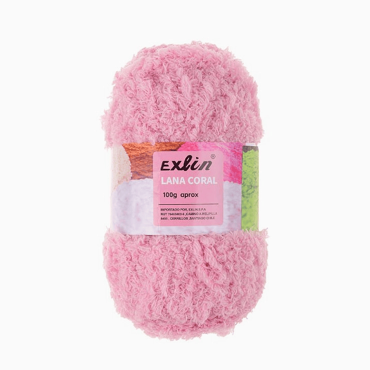 Lana Coral Exlin Rosa Piel – Set de 10 ovillos de 100g 1