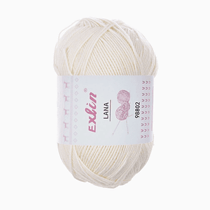 Lana Bebé Exlin Blanco Lechoso – Set de 10 ovillos de 100g
