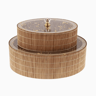 Set de Cajas Decorativas Ovaladas de Bambú – 2 piezas